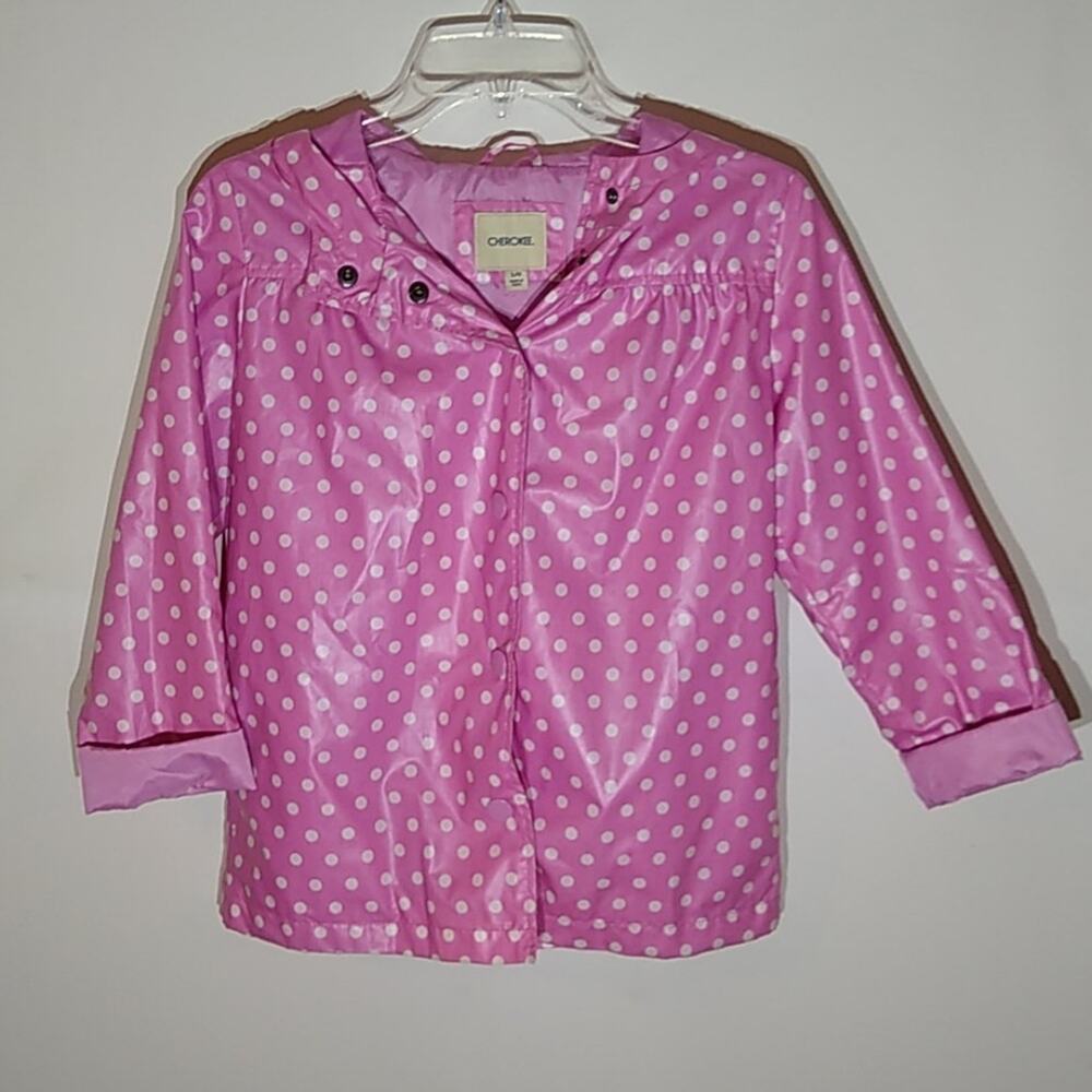 Cherokee girls rain jacket with hood,. Size Large